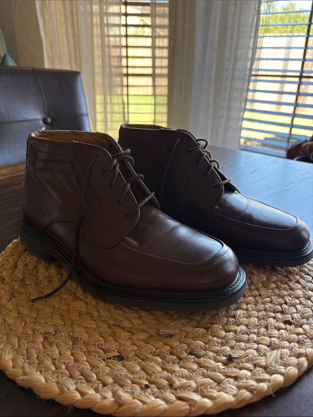 Covington Dark Brown Leather Chukka Boots